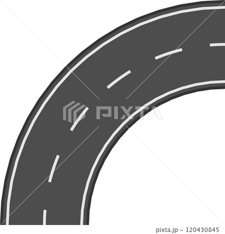 Curved asphalt road turning creating a sense of journey, adventure, and travel, symbolizing infrastructure and transportation Curved asphalt road turning creating a sense of journey, adventure, and travel, symbolizing infrastructure and transportation 120430845