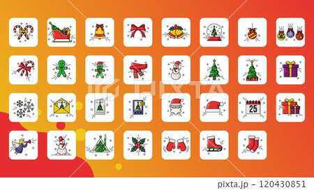 filled christmas icon pack vector, set of various christmas icon vector illustration design, bundle xmas template icon element design filled christmas icon pack vector, set of various christmas icon vector illustration design, bundle xmas template icon element design 120430851
