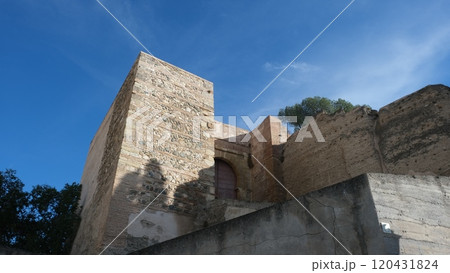 The Alhambra aerial panoramic view. The Alhambra is a fortress complex located in Granada city, Andalusia region in Spain. 120431824
