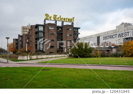Headquarters of de Telegraaf newspaper and media company in Amsterdam, The Netherlands Headquarters of de Telegraaf newspaper and media company in Amsterdam, The Netherlands 120431845