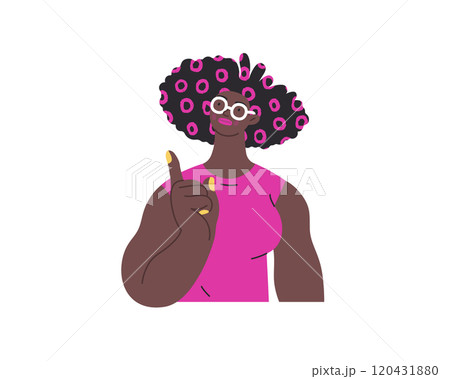 Thinking people, modern flat vector concept illustration- woman standing thoughtfully, looking upwards. Metaphor for reflection, analysis, introspection, contemplation, deep thought 120431880