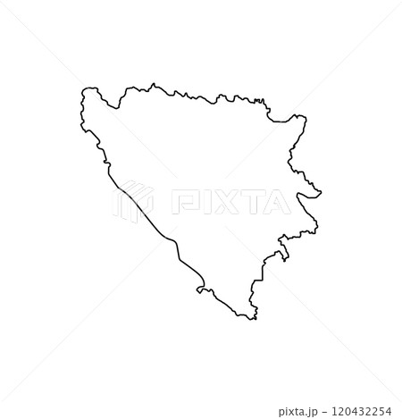 Bosnia Herzegovina Map Icon 120432254