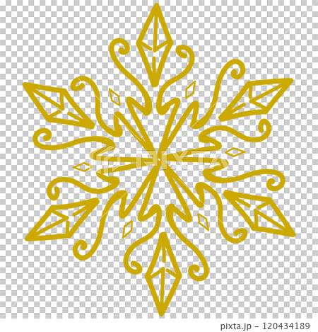 黃色花邊雪插畫 黃色花邊雪插畫 120434189