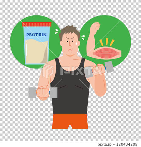 Man doing strength training 120434209