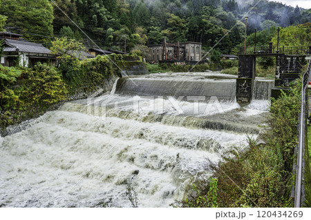 妻籠宿　蘭川取水堰堤　長野県南木曽町 120434269