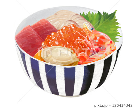 海鮮丼(縞椀) 海鮮丼(縞椀) 120434342