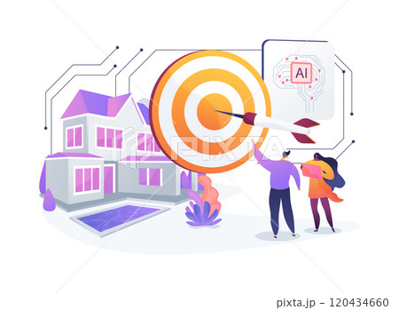 AI-Supported Real Estate Marketing abstract concept vector illustration. 120434660