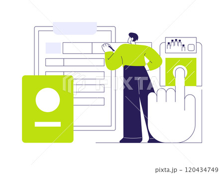 Apply for a new passport abstract concept vector illustration. Apply for a new passport abstract concept vector illustration. 120434749