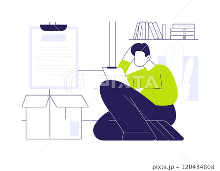 Eviction notice abstract concept vector illustration. 120434808
