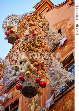 Christmas background with tree branches Christmas background with tree branches 120435110