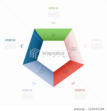Infographic 5 options design elements for your business data. Vector Illustration. Infographic 5 options design elements for your business data. Vector Illustration. 120435194