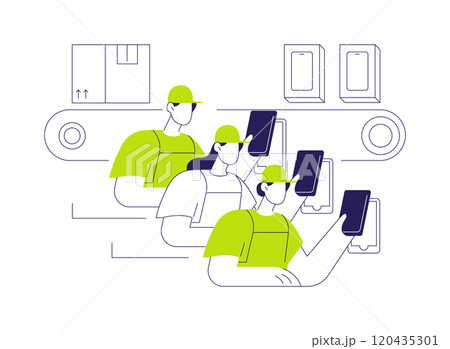Electronic device packaging abstract concept vector illustration. 120435301