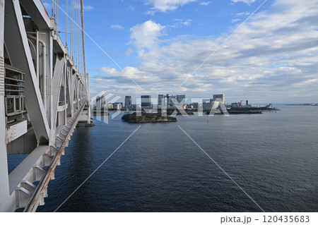 第六台場と台場地区、レインボーブリッジ遊歩道より 第六台場と台場地区、レインボーブリッジ遊歩道より 120435683