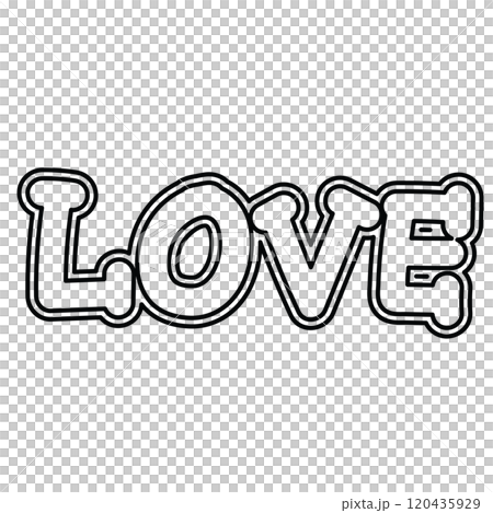Outline of LOVE letters for Valentine's Day, font, typography, text, message, cute patches, shirt print, brooch, girl power, sticker, sign, label, wedding card, kid colouring book, art, painting, ads Outline of LOVE letters for Valentine's Day, font, typography, text, message, cute patches, shirt print, brooch, girl power, sticker, sign, label, wedding card, kid colouring book, art, painting, ads 120435929
