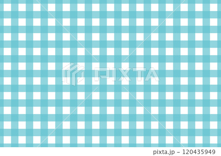 ギンガムチェック  - ターコイズブルー 120435949