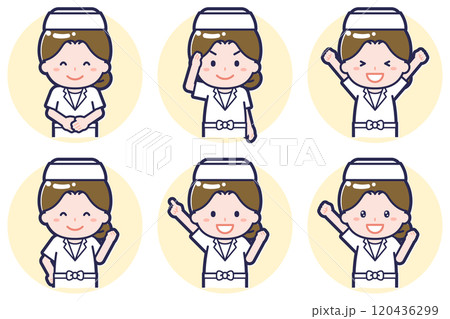 板前の女性のポーズセット_01 120436299