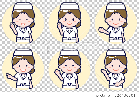 Chef woman pose set_03 120436301