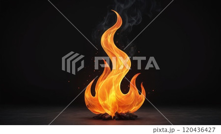 闇に包まれた抽象的な炎 闇に包まれた抽象的な炎 120436427