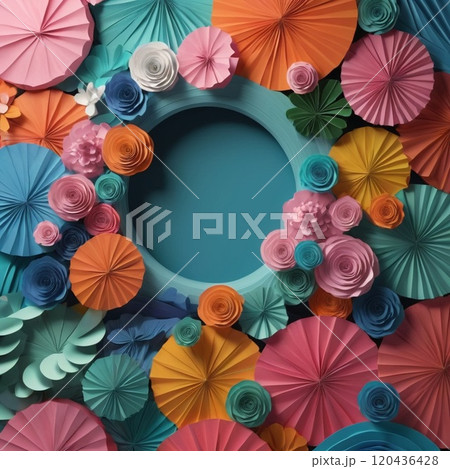 カラフルな花の背景素材 カラフルな花の背景素材 120436428