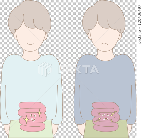 健康和患病的人和器官。健康器官和患病器官。 120436497