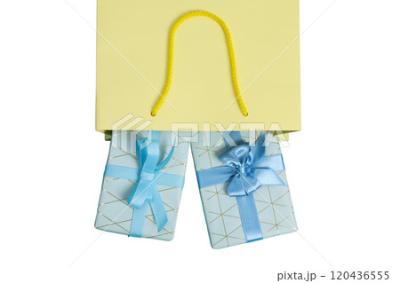 PNG, New Year gift, Christmas gifts isolated on white background. 120436555