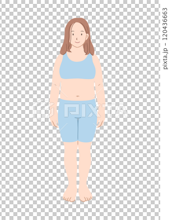 胖女人全身插畫素材 胖女人全身插畫素材 120436663