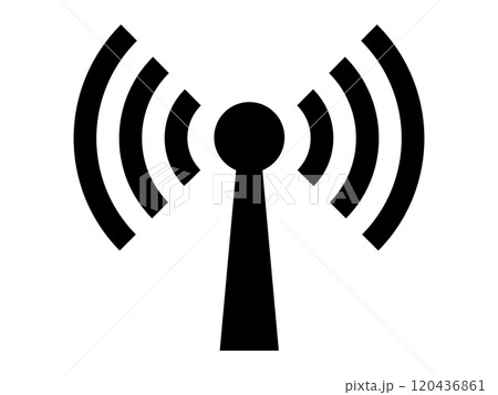 電波アイコン（通信・アンテナのマーク） 120436861