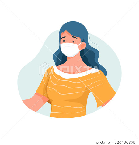 People wearing mask Illustration concept. Flat illustration isolated on white background 120436879