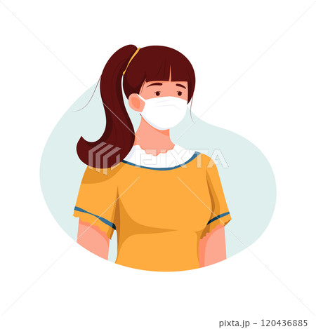 People wearing mask Illustration concept. Flat illustration isolated on white background 120436885
