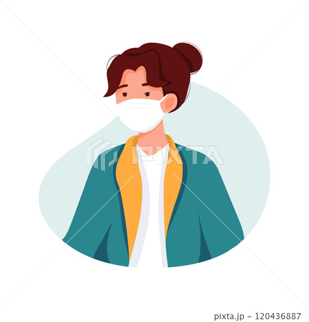People wearing mask Illustration concept. Flat illustration isolated on white background 120436887