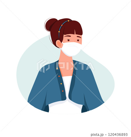 People wearing mask Illustration concept. Flat illustration isolated on white background 120436893