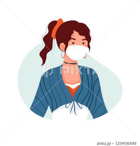 People wearing mask Illustration concept. Flat illustration isolated on white background People wearing mask Illustration concept. Flat illustration isolated on white background 120436898