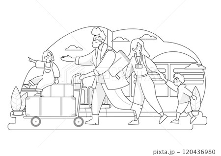 Time to travel Illustration concept. Flat illustration isolated on white background 120436980