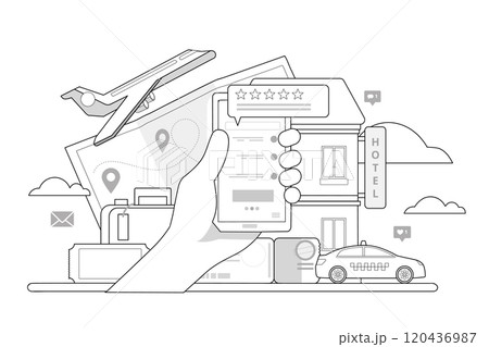 Time to travel Illustration concept. Flat illustration isolated on white background 120436987