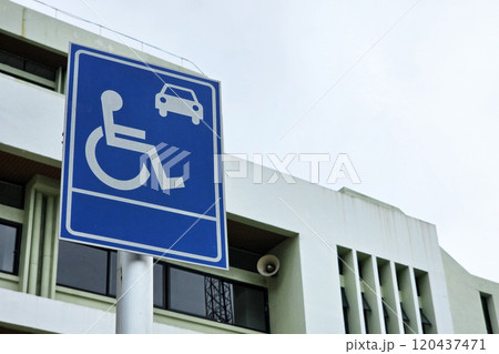 Car parking for disabled drivers. 120437471