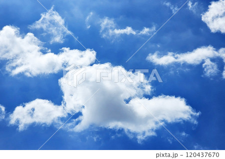 Beautiful White Cloud and Blue Sky Background. 120437670
