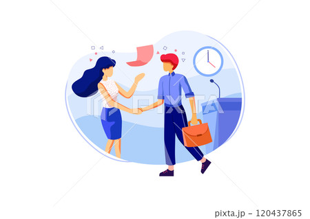 Two persons are shaking hands, businessman, partners, hr manager 120437865