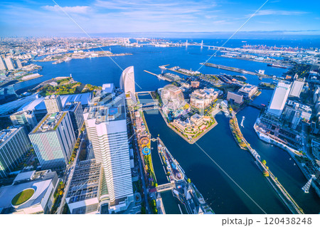 日本の横浜都市景観 連節バス…六本木ヒルズや麻布台…都心一望。みなとみらい・横浜港も一望=17日 日本の横浜都市景観 連節バス…六本木ヒルズや麻布台…都心一望。みなとみらい・横浜港も一望=17日 120438248