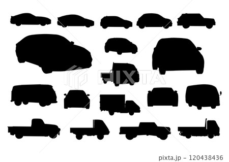 Collection of transportation vehicle silhouette templates. Editable vector illustration in EPS.10 Collection of transportation vehicle silhouette templates. Editable vector illustration in EPS.10 120438436