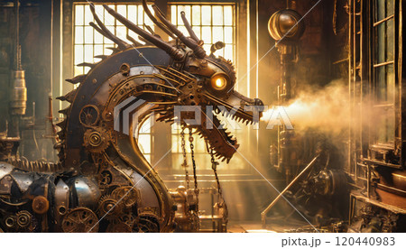 竜のロボット,Generative AI,AI画像 120440983