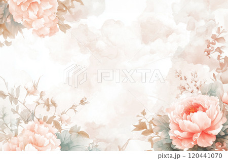 牡丹の背景イラスト 花の背景 120441070