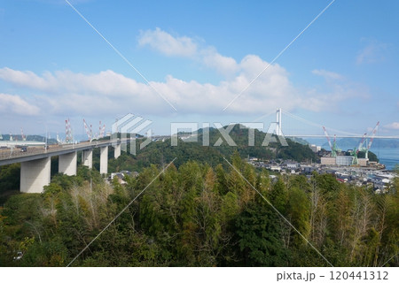 来島海峡大橋を望む風景 来島海峡大橋を望む風景 120441312