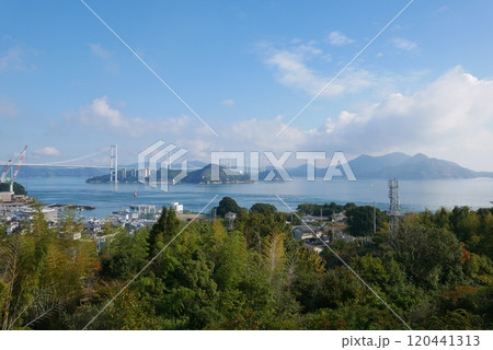 来島海峡大橋を望む風景 来島海峡大橋を望む風景 120441313