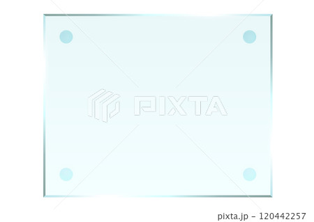 Glass plate on transparent background, clear glass showcase, realistic window mockup, acrylic and glass texture with glares and light, realistic transparent glass window in rectangle frame Glass plate on transparent background, clear glass showcase, realistic window mockup, acrylic and glass texture with glares and light, realistic transparent glass window in rectangle frame 120442257