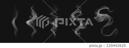 White realistic smoke elements White realistic smoke elements 120442620