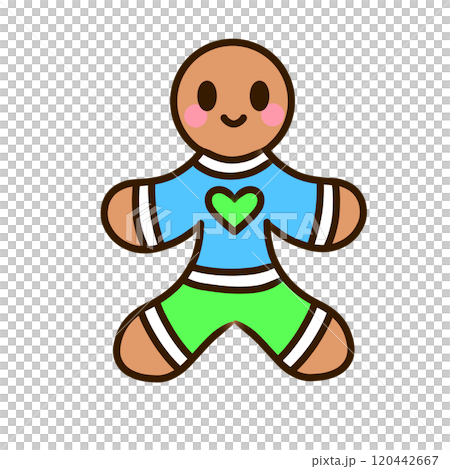 Vanilla Cookie Man wearing a blue shirt and green pants 120442667