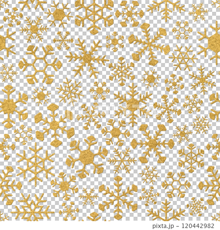 雪の結晶が繋がる、冬の切抜きシームレスパターン 雪の結晶が繋がる、冬の切抜きシームレスパターン 120442982