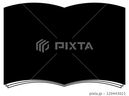 開いた本のシンプルなフレーム背景 120443021