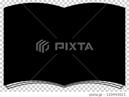 打開的書簡單框架背景 120443021