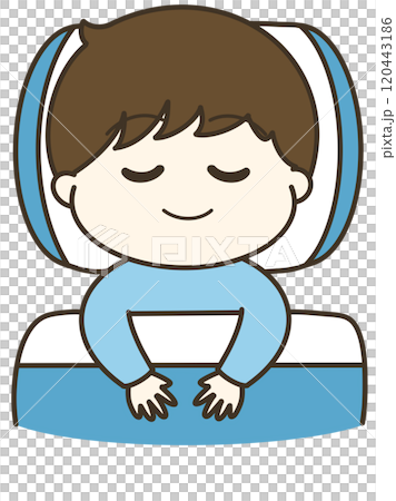 Cute illustration of a sleeping boy 120443186